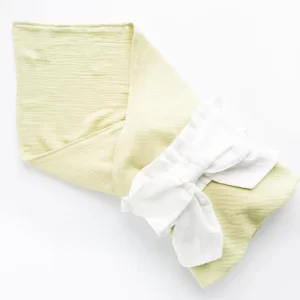 Муслиновый конверт-одеяло с бантом 100х130